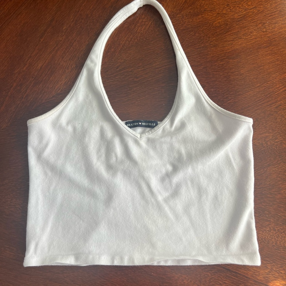 white brandy melville halter top